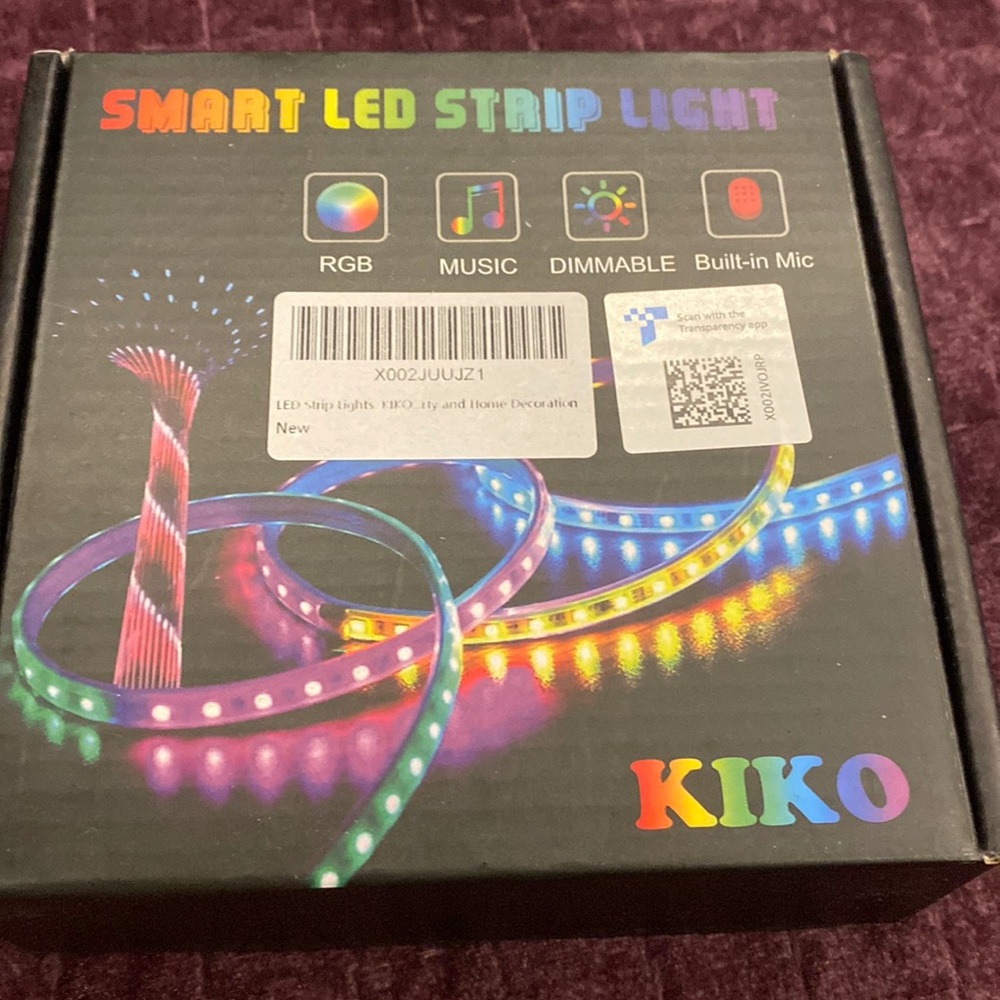 NEW 21.3 feet Smart Led Strip Light with remote ac adapter music rgb mic dimmabl
